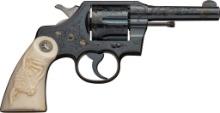 Factory Engraved & Gold Inlaid Colt Official Police Revolver