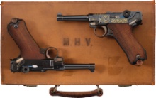 Two Luger Pistols Attributed to a Persian Crown Prince