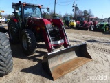 CASE 140 MAXXUM TRACTOR CAB & AIR MFWD. W/ L755 FRONT END LOADER BUCKET 847
