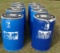 (5) PLASTIC STAINLESS STEEL DRUMS W/ TOPS