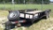 20' BUMPER-PULL EQUIPMENT TRAILER W/ RAMPS, HAS SIDES & WOOD FLOOR