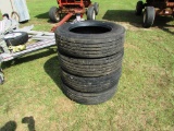 (4) TRUCK TIRES 255/70R 22.5