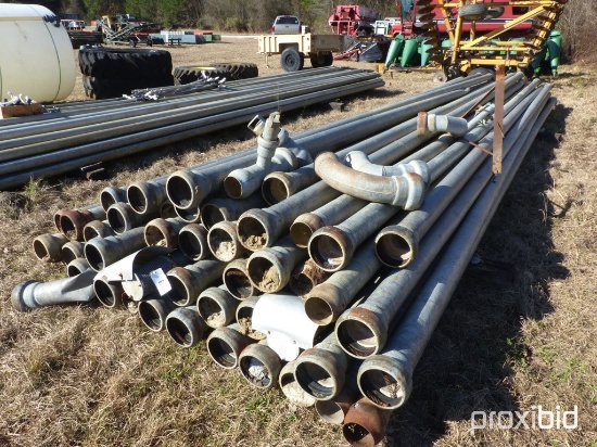 30' ALUMINUM IRRIGATION PIPE W/ SUCTION PIPE & FITTINGS