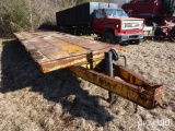 EVANS 30' BUMPER-PULL, DOVE-TAIL, TANDEM AXLE EQUIPMENT TRAILER **NO TITLE**