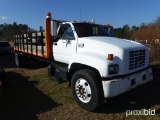 1998 GMC C-SERI FLATBED TRUCK, 6 SPEED TRANSMISSION VIN#1GDJ7H1J7WJ507370 (ODOMETER SHOWS: 308,310 -