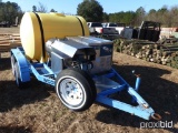 LARGE PRESSURE HOT/COLD WASHER ON TRAILER 500 GALLON TANK W/ HOSE REELS (HRS: 1,098) **USED TO DE-IC