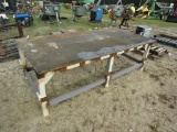 HEAVY DUTY 4X10 STEEL SHOP TABLE