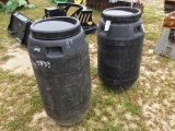 (2) PLASTIC BARREL W/ LID