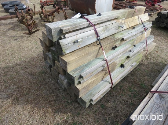 (21) 6''X6'' SQUARE TREATED 7' FENCE POST