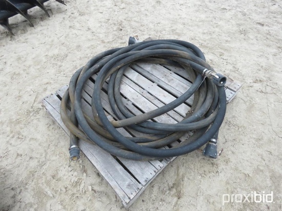 (2) 100' RUBBER WATER HOSES