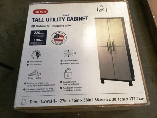 KETER TALL UTILITY CABINET...