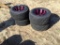 (4) 10 in. Golf Cart Tires w/ caps (20x8.00)