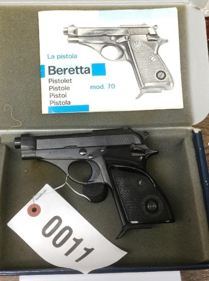 BERETTA MODEL 70 AUTOMATIC PISTOL 380 CALIBER