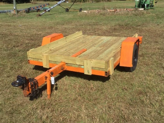 BUMPER PULL HEAVY DUTY 6x8 TWO AXLE TRAILER (NO TITLE)