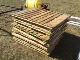 (6) WOODEN PALLETS