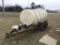 PLASTIC 1,000 GALLON NURSE TANK ON TRAILER W/ PUMP