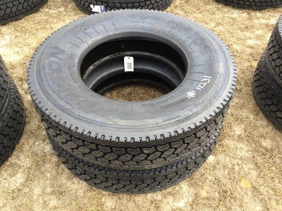 (2) NEW RECAP TIRES 11R24.5
