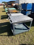 2 RUBBERMAID PLASTIC PUSH CARTS
