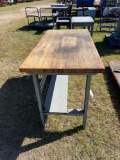 3x5 wood top shop table