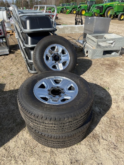 (4) NEW LT 275/70/18 TIRES & RIMS W/ CAPS