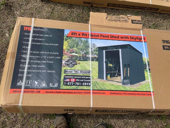 8ft x 9ft metal Shed