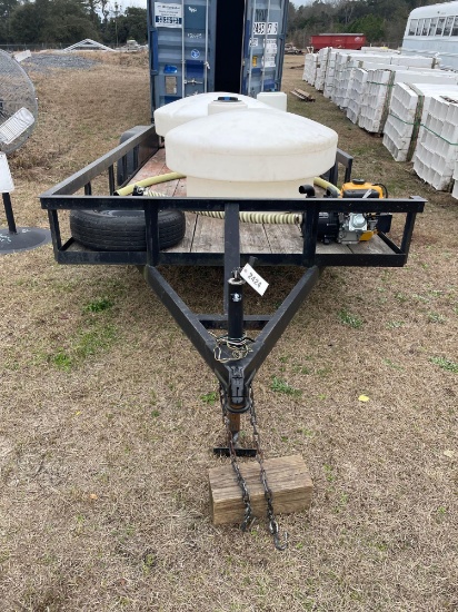 20 FT. BUMPER PULL TRAILER W/ SIDES (NT) TANDEM AXLE SINGLE TIRES...