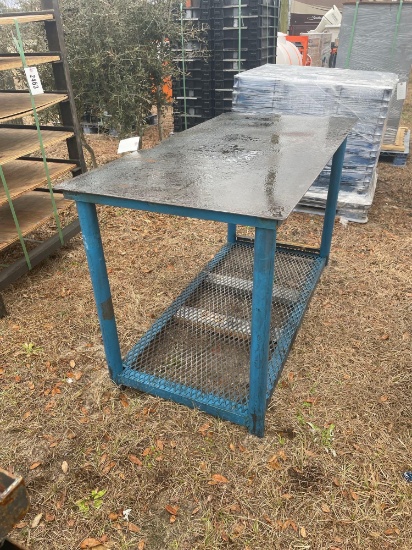 METAL SHOP TABLE 3x5 STEEL TOP...