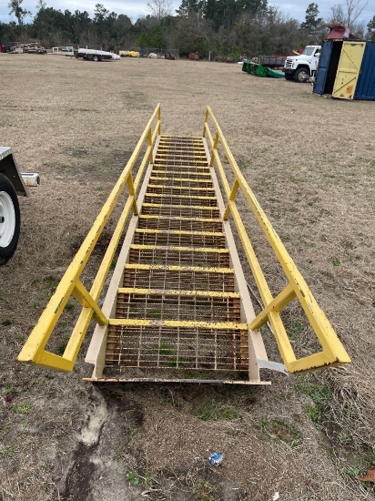 STEEL STAIRS W/ HAND RAILS 20' LONG...