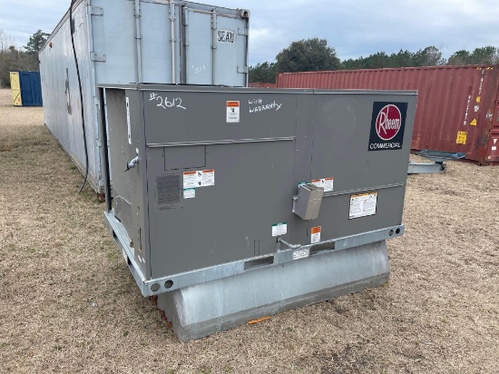 7.5 TON RHEEM ROOF TOP GAS PACK AIR CONDITIONER... GAS CONTROL SYSTEM (3 PHASE) COMPLETE UNIT... 202
