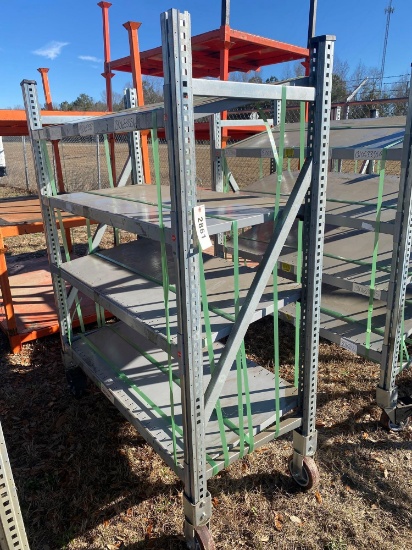 Metal Shelving w/ wheels