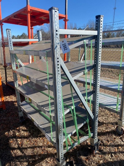Metal Shelving w/ wheels