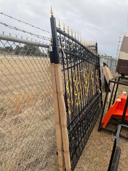 Black & Gold Wrought Iron Entry Gates