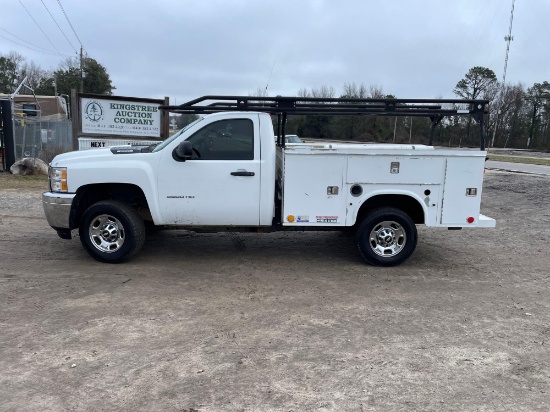 2011 CHEVY 2500 HD W/ SERVICE BODY W/ RACK... REG. CAB 2 WD MILES 215877... VIN# 1GBOCVG1BF186049