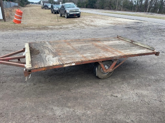 TOBACCO TRAILER/2 WHEEL PULL TYPE W/ WOOD BED...