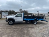 2007 FORD F-550 XL REG. CAB W/ FLAT UTILITY BED W/ BOXES FORD DIESEL MOTOR 6.0 MILES 117377 VIN #