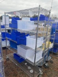(3) STAINLESS STEEL RACKS... W/ WHEELS