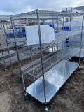 (3) STAINLESS STEEL STORAGE RACKS