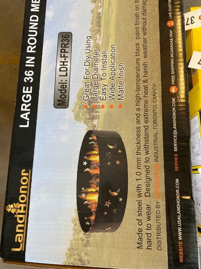 LARGE 36 INCH ROUND METAL FIRE PIT RING LDH-FPR36