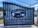 BEAUTIFUL GATES WITH CATTLE SCENE
