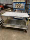 METAL ROLLING OUT SOLID SHELVES