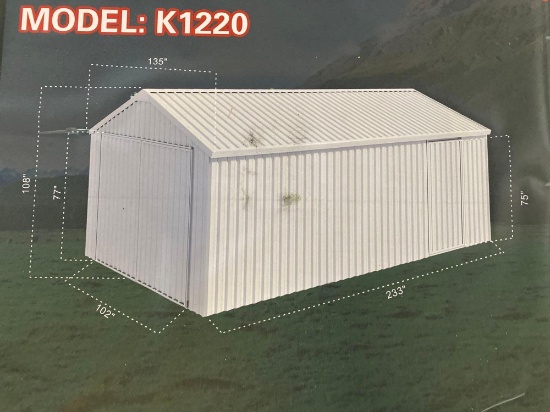 SINGLE GARAGE METAL SHED