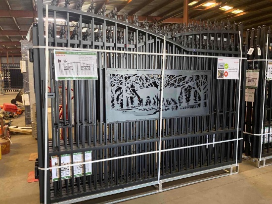 METAL FARM DRIVEWAY GATE