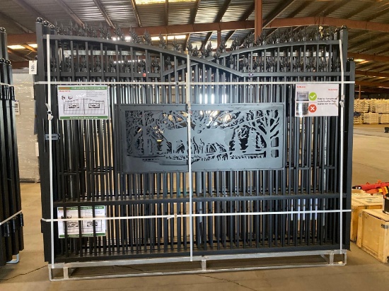 METAL FARM DRIVEWAY GATE