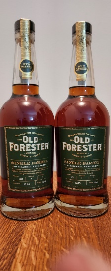 LIVE AUCTION ITEM - Old Forester Rye Single Barrel Pair
