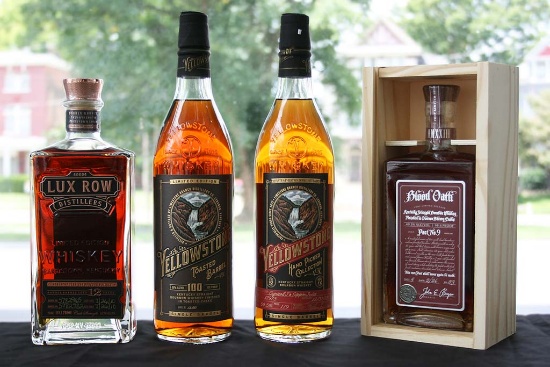 LUX ROW DISTILLERS AND LIMESTONE BRANCH DISTILLERY AND FOUR ROSES BOURBON BASKET PACKAGE