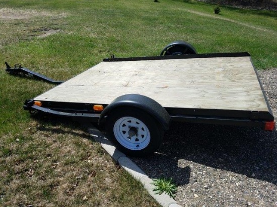 Factory Made Steel 6×8 Utility Trailer w/stake sides
