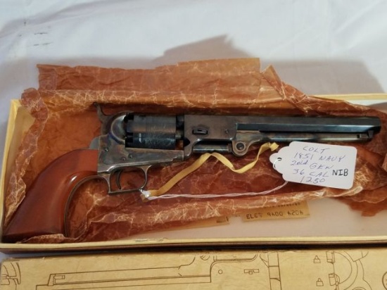 Colt 1851 Navy 2nd Generation36cal Serial # 6544. New in box scare "picture