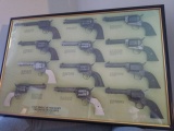 Framed Colt Single Action Army Cartridge Revolver