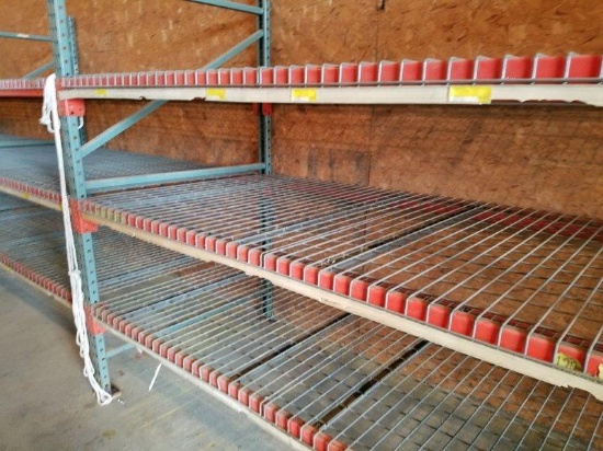 STEEL PALLET RACKING – (32ft) 4 – 8ft sections w/3 levels of shelving