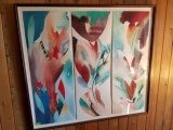Lithograph/Watercolor Print “Duck Down & Tilip Feathers